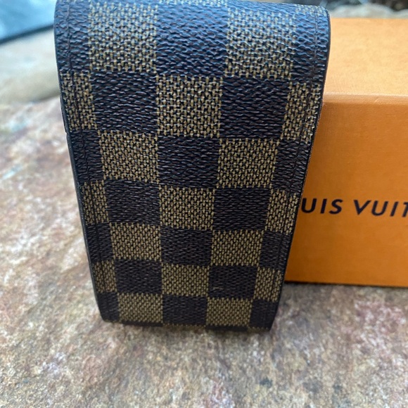 Epic authentic LOUIS Vuitton Damier brown travel key /lipstick case smoke box - Picture 3 of 8
